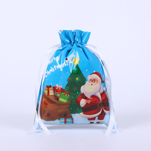Cross-border New Drawstring Gift Bag Christmas Party Aluminum Foil Candy Bag New Year Creative Gift Packaging Bag