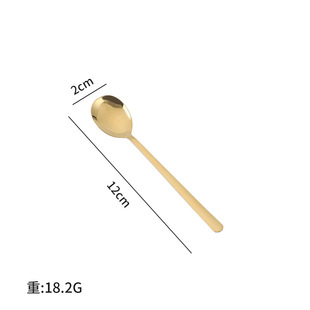 Stainless Steel Spoon 304 Household Soup Spoon 316 High Color Value Spoon Golden Spoon for Dining Spoon Cute Thickened Meal