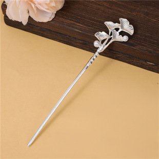 Chinese Ancient Style Boom Hairpin New Chinese Style Plate Hairpin Children's High-grade Wooden Hairpin Elegant Hanfu Tassel Headwear