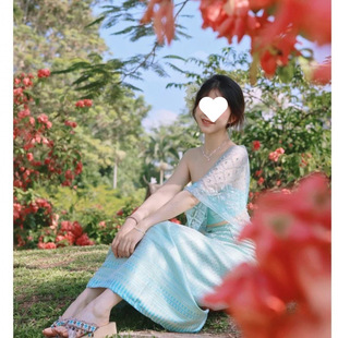 H8A Dai Dress Xishuangbanna Water Splashing Festival Ethnic Dress Online Celebrator suit Thai Photo