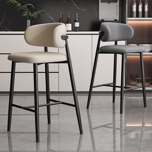 High Chair Light Luxury Bar Chair Iron Bar Chair Cafe Bar Stool Island Table Modern Simple Bar Chair Cashier