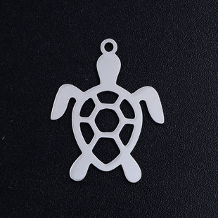 5 pcs/pack European and American cross-border Mamu turtle stainless steel jewelry accessories titanium steel DIY necklace earrings pendant