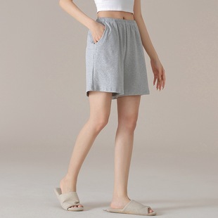 Women's pajamas summer thin cotton shorts home pants women's loose summer single plus size cotton home pants