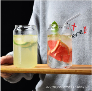 Yide Borosilicate Coke Mouth Cup Light Luxury Home Milk Cup Beverage Cup Hot and Cold Drink Glass Cup