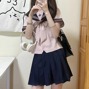 [Linglan Private] School uniform Japanese sailor uniform white short Joker plaid skirt academic style sweet skirt