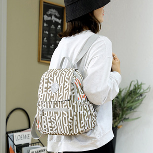 Backpack Women's 2022 New Women's Korean Style Fashionable Women's Nylon Casual Fashionable Large Capacity Bag Fashionable Backpack Women