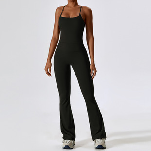Zechuang Autumn Shockproof Naked Yoga Suit Quick-drying Tight Fitness Clothing Leisure Sports Suit Women's 8232