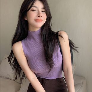 Beautiful back sexy sling women's summer new fashion fashionable fashionable hot girl vest outer wear sleeveless top casual fashion