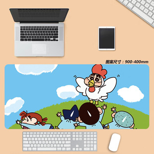 Crayon Shin-New Cartoon Mouse Pad Oversized Lock Edge for Boys and Girls Cute Animation Cartoon Game Computer Table Mat