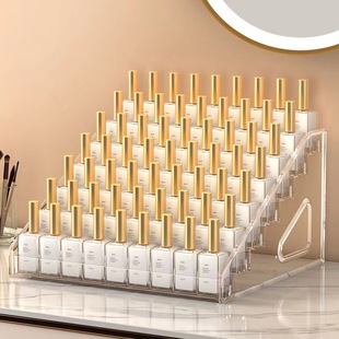Nail Art Storage Box Multi-layer Transparent Nail Polish Display Rack Home Daily Lipstick Cosmetic Nail Polish Gel Storage Rack