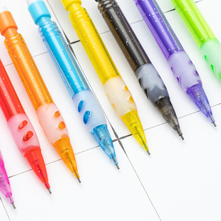 New Beaded Automatic Pencil Pupils 0.5 Continuous Core Automatic Pencil Cute Writing Pencil for Primary School Students