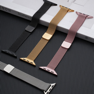 Небольшой поясной ремешок из нержавеющей стали для Apple Watch Женский Миланский ремешок для часов