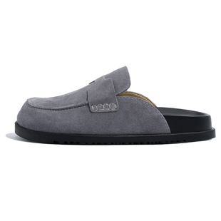 5 color optional! Genuine Leather Second-Uncle Bocken Shoes Women's Half Slippers 2025 New Outfit Non-Slip Soft Slippers