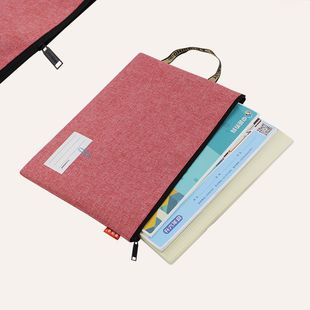 a4 file bag zipper double-layer portable tutoring bag canvas pregnancy test bag for students file bag tutoring bag