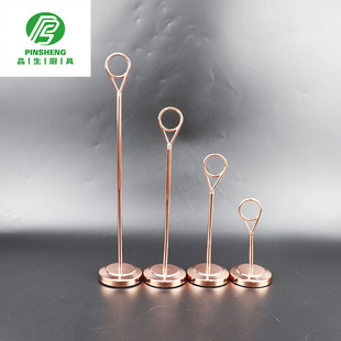 Stainless Steel rose gold plate holder plate holder hotel restaurant wedding table number plate table card seat card holder plate holder