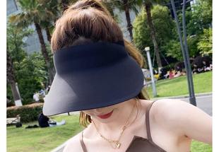 Non-Sense Integrated Sunscreen Hat Women's Anti-Ultraviolet Summer Foldable Empty Top Hat Traceless Sun Hat Men's Sun Hat