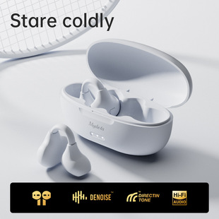 2025 new ear-clip bluetooth headset does not enter the ear sports bone conduction headset bluetooth real wireless long wear no pain