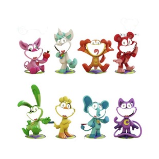 Cross-border smiling critters3-inch smiling animals 8 dolls desktop cake ornaments hand-made dolls