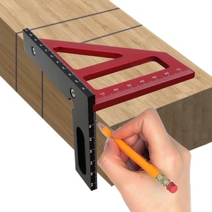 Multifunctional Triangle Ruler Woodworking Special Tool Right Angle Ruler 90 Degrees 45 Degrees High Precision Aluminum Alloy Scribing Ruler
