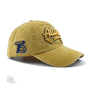 Hat men's washed old letters three-dimensional embroidery baseball cap fashion personality hat women's outdoor sunshade cap