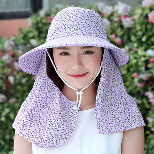 Summer Women's UV-proof Sun Hat Cycling Wind-proof Hat Sun-proof Face-proof Hat Cloth Hat Farm Tea-picking Hat