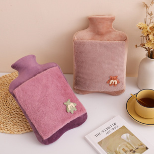 New Plush Hand Warmer Thickened PVC Hot Water Bag Water Injection Wholesale Student Cute Hand Warmer Hand Warmer