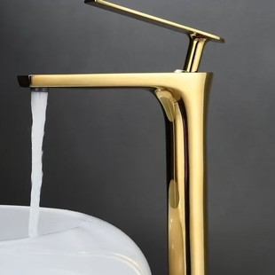 Cross-Border Foreign Trade Silver Square Waterfall Faucet Above Counter Basin Washbasin Bathroom Cabinet Bathroom Hot and Cold Faucet
