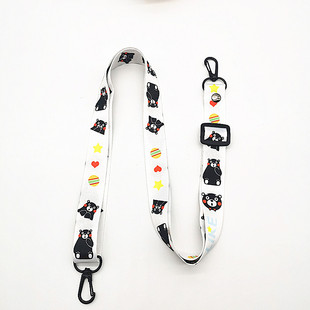 Cartoon Adjustable Crossover Lanyard Diy Bag Pendant Phone Case Strap All-match Fashionable Heat Transfer Polyester Belt
