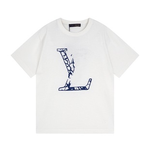 High Version Donkey Knitted T-shirt 2025 New Checkerboard Letter Jacquard Casual Loose Men's and Women's Short Sleeves