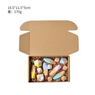 Cross-border hot mining Children's Jenga building blocks toys children ins Nordic style wooden stone shape children