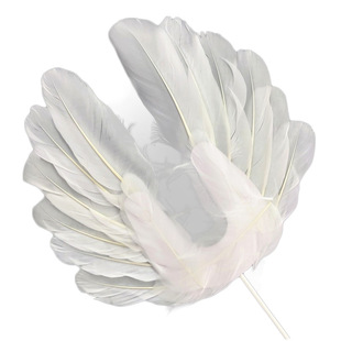 Internet Celebrity Angel Big Wings Feather Love Wire Deformation Ostrich Feather Strip Cake Decoration Card Ornament Plug-in