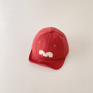 Baby Hat Spring and Autumn Cotton Big M Cap Children's Cute Super Cute Baseball Cap Baby Warm Soft Brim Cap