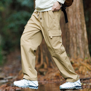 American waterproof pants men's 2024 new spring and autumn fashion brand Loose outdoor overalls sports casual pants