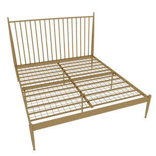 Nordic Golden Iron Двуспальная кровать Интернет-знаменитости Спальня Квартира 1,5 м 1,8 м Большая кровать Гостиничный свет Роскошная кровать с железным каркасом