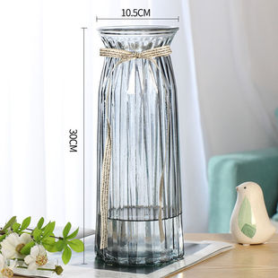 Thickened Large Vase Glass Transparent Living Room Decoration Hydroponic Plant Lily Dried Flower Ceramic Vase