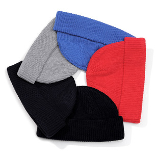 European and American autumn and winter hat men's and women's same style melon hat fashionable all-match warm knitted wool hat short style small head
