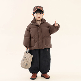 Changguo children's clothing boys cotton-padded jacket children's winter new cotton-padded jacket for small and medium-sized children Korean style stand collar warm cotton-padded jacket