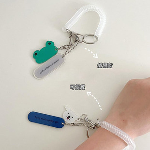 Creative acrylic keychain girl style INS anti-lost rope dog brand pendant wholesale anime Star Brand wholesale