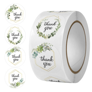 Cross-border wholesale rose thank you sticker sticker sticker gift decoration gift packaging box sealing sticker