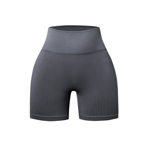 Amazon in stock seamless striped yoga sports pants fitness running quick-drying tight hip lifting plus size shorts for women