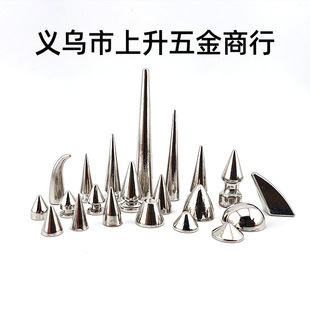 Factory in stock punk spike alloy bullet rivet devil angle tapered bottom screw seat clothing shoes