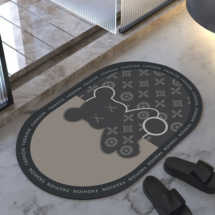 Diatom Mud Absorbent Mat Toilet Mat Soft Diatomite Non-Slip Bathroom Mat Kitchen Mat Quick Drying