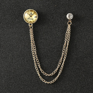New fashion temperament Crown chain brooch European and American fashion collar accessories suit all-match corsage accessories spot