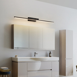 Nordic creative makeup mirror dressing table LED mirror front lamp copper modern minimalist bathroom bedroom washstand wall lamp