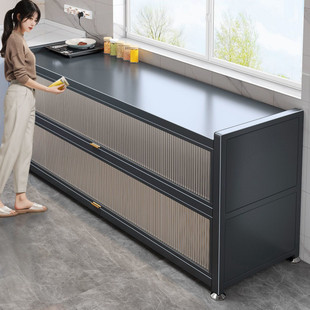 Multifunctional Kitchen Cabinet Storage Cabinet Floor-Standing Multi-Layer Removable Cupboard with Wheels Kitchen Cabinet Storage Rack