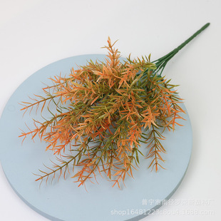Simulation rosemary fake flower green plant bouquet simulation flower green plant wedding decoration material plastic goldfish grass asparagus