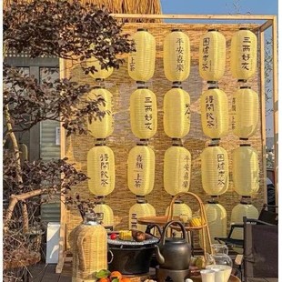 Ancient style lantern for tea cooking, antique new Chinese style outdoor waterproof Chinese style lantern printing