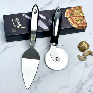 Cross-border Stainless Steel Pizza Wheel Cutter Pizza Shovel Pizza Cutter suit Pizza Knife Baking Kitchen Tools suit