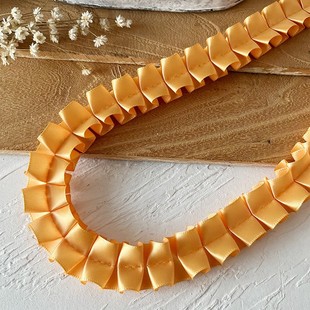 Orange Lace Accessories Handmade DIY Decorative Skirt Hem Orange Clothes Accessories Pleated Ruffled Width