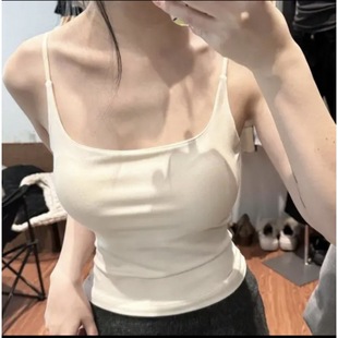 702 Clothes Hanger Live Explosions Sling Vest with Chest Pad Integrated Cup Beautiful Back Adjustable Shoulder Strap Base Underwear